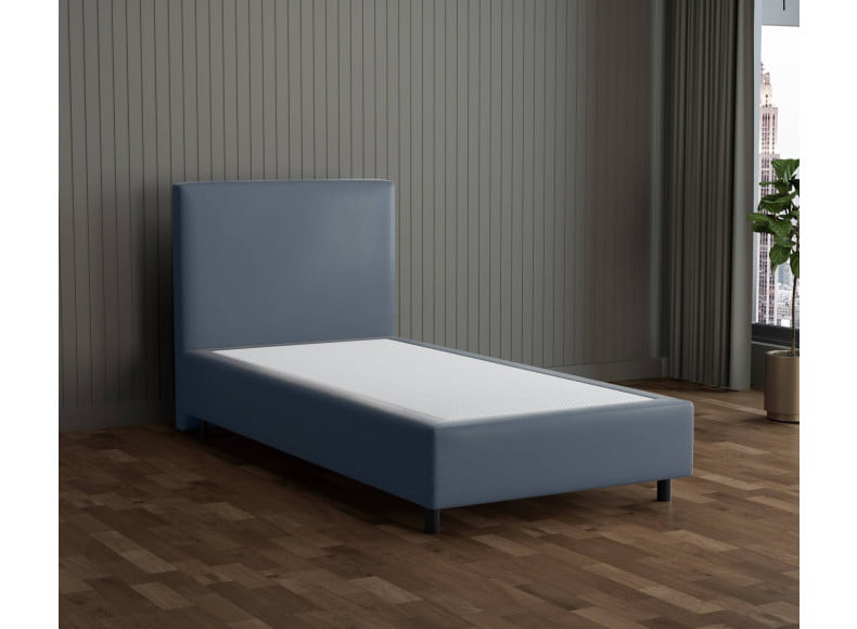 Dunkelgrau 5311 Loto - 30cm Box,100cm Kopfteil, 12cm Füße - Boxspringbett ohne Matratze 100x200