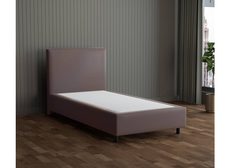 Braun 9075 Loto - 30cm Box,100cm Kopfteil, 12cm Füße - Boxspringbett ohne Matratze 100x200