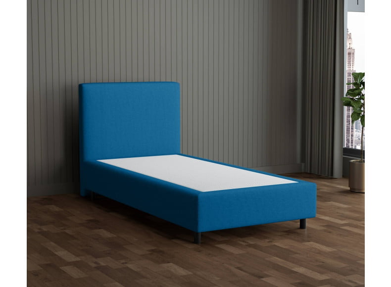 Petrol 9324 Tia - 30cm Box,100cm Kopfteil, 12cm Füße - Boxspringbett ohne Matratze 100x200