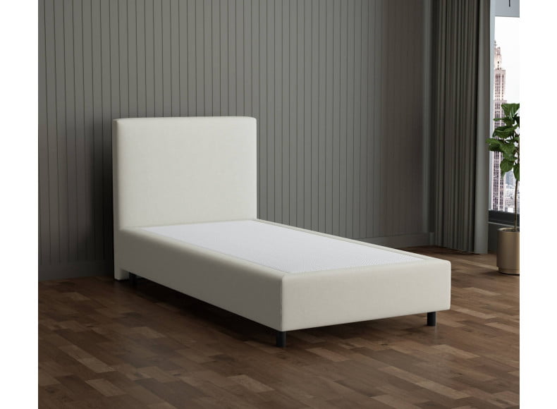 Stein 35-135 Woolyun - 30cm Box,100cm Kopfteil, 12cm Füße - Boxspringbett ohne Matratze 120x200