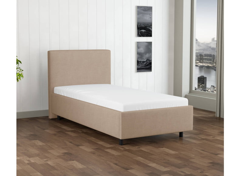 Beige 3315 Tia - 30cm Rahmen,100cm Kopfteil, 12cm Füße