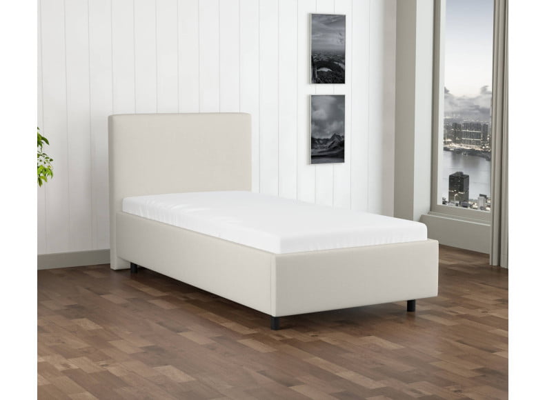Cremeweiß 3906 Tia - 30cm Rahmen,100cm Kopfteil, 12cm Füße