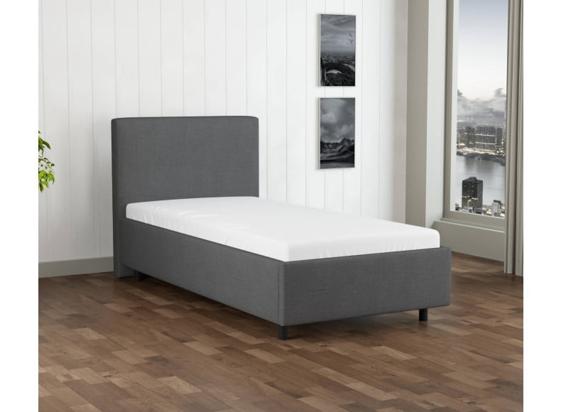 Dunkelgrau 5711 Tia - 30cm Rahmen,100cm Kopfteil, 12cm Füße