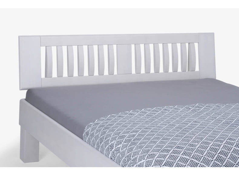 Avant Massivholzbett 180x200 Buche Weiß lackiert mit 27cm Füßen