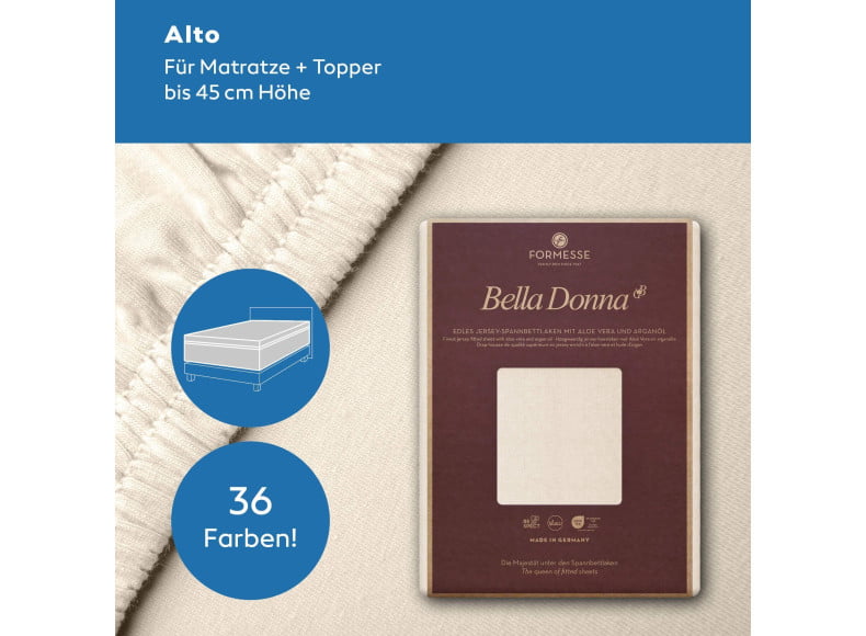 Bella Donna Standard Spannbettlaken für Matratze + Topper