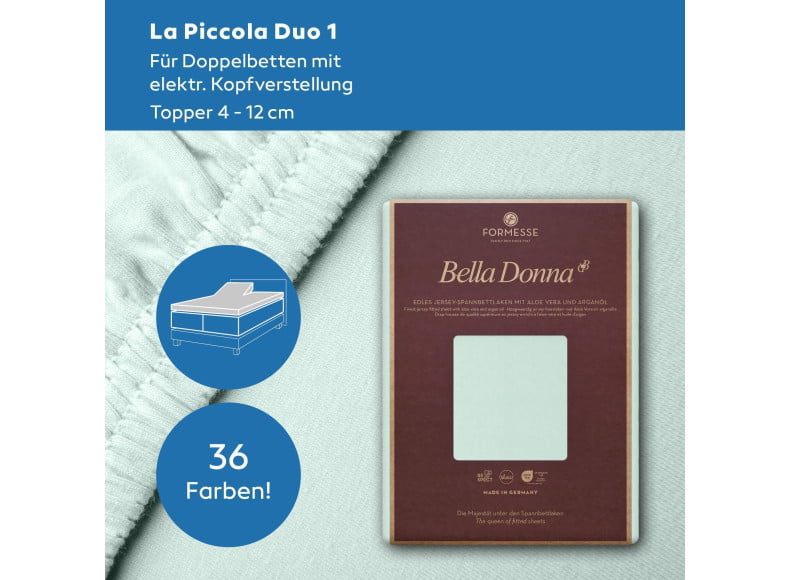 Bella Donna Standard Spannbettlaken für Topper mit Kopfverstellung