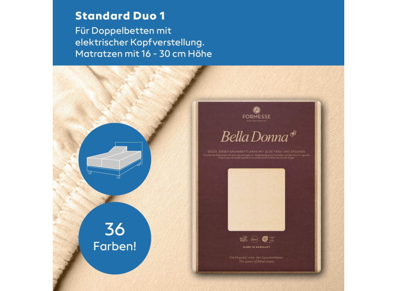 Bella Donna Standard Duo 1 Spannbettlaken für Matratze mit elektrischer Kopfverstellung