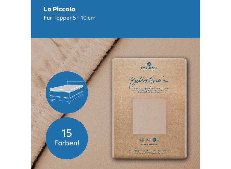 Bella Gracia La Piccola Spannbettlaken für Topper bis 10 cm Höhe