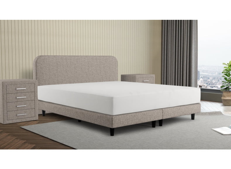 Abb. Dory 08 / Kopfteil 100cm / Füße 12cm / Boxspring 15 cm / Matratze 22 cm