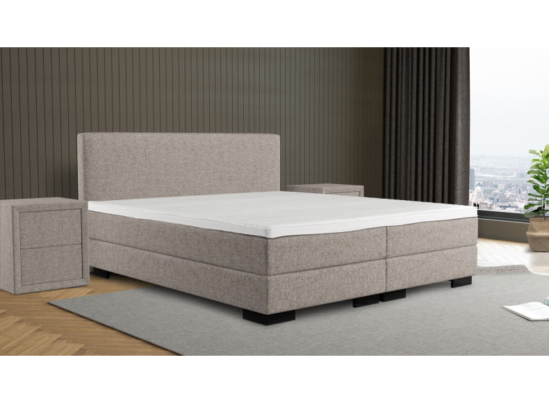 Dory 08  - Kopfteil 100cm - Füße Corner 6cm (Aufpreis) - Box 20cm - Matratze 20cm - Topper 7cm (Abb. zeigt Doppelbett)