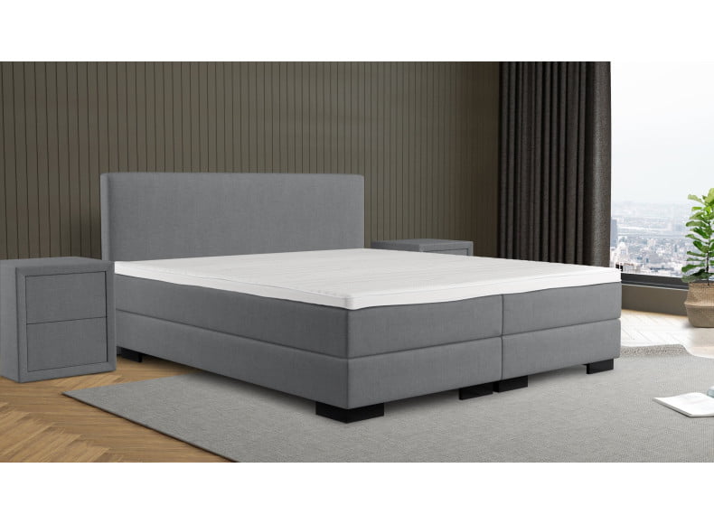 Dory 29  - Kopfteil 100cm - Füße Corner 6cm (Aufpreis) - Box 20cm - Matratze 20cm - Topper 7cm (Abb. zeigt Doppelbett)