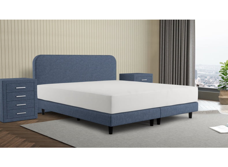 Abb. Dory 58 / Kopfteil 100cm / Füße 12cm / Boxspring 15 cm / Matratze 22 cm