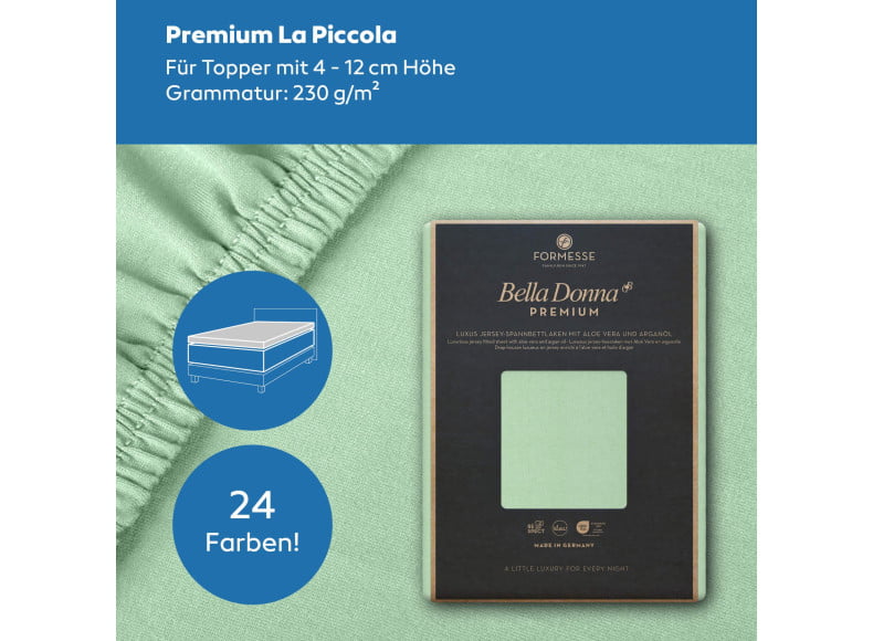 Bella Donna Premium La Piccola - Spannbettlaken für Topper bis 12 cm Höhe