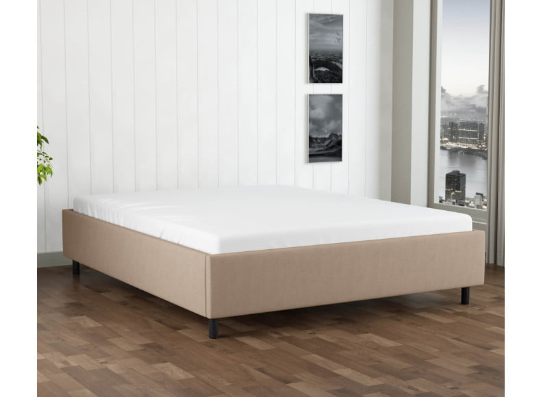 Beige 3315 Tia - 30cm Rahmen, 12cm Füße - Bettrahmen