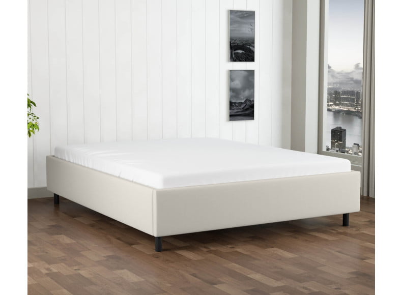 Cremeweiß 3906 Tia - 30cm Rahmen, 12cm Füße - Bettrahmen