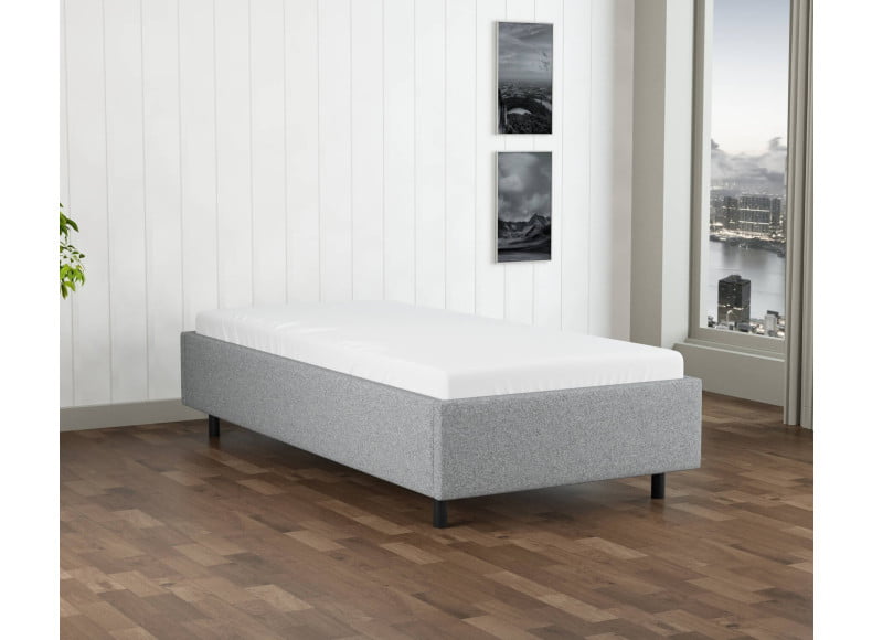 Grau 24-24 Woolyun - 30cm Rahmen, 12cm Füße - Bettrahmen