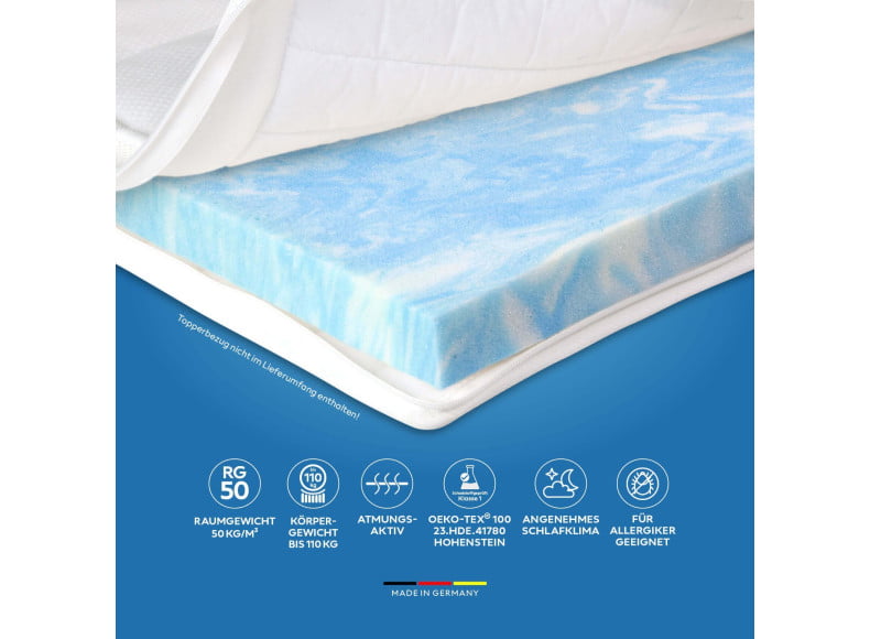 Ersatz Gelschaum+ Topperkern - hält bis zu 110 kg Körpergewicht