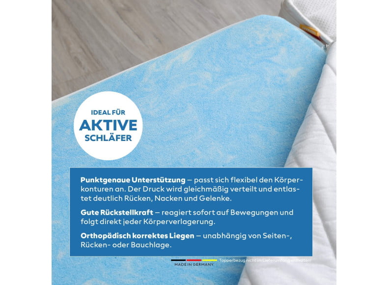 Ersatz Gelschaum+ Topperkern - passt sich punktgenau den Körperkonturen an