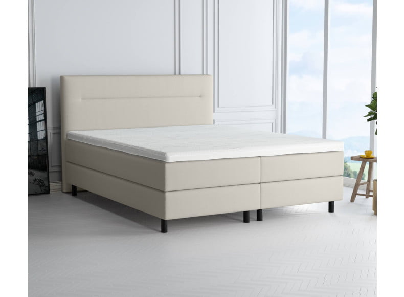 Cremeweiß 3906 Tia - 20cm Box, 110cm Kopfteil, 12cm Füße