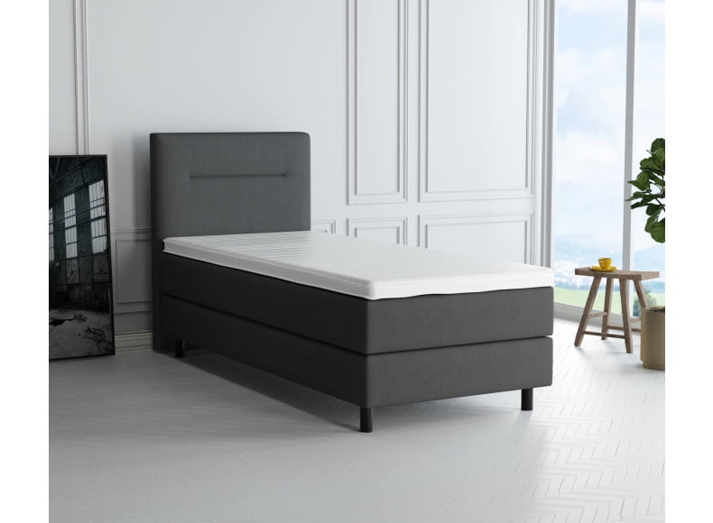 Dunkelgrau 5711 Tia - 20cm Box, 110cm Kopfteil, 12cm Füße