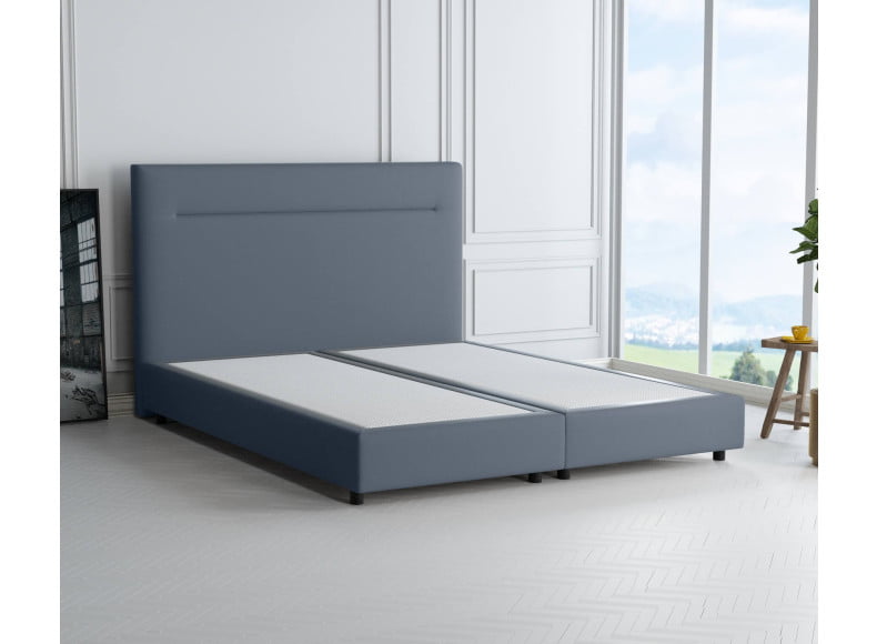 Dunkelgrau 5311 Loto - 20cm Box, 110cm Kopfteil, 6cm Füße