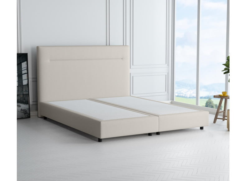 Cremeweiß 3906 Tia - 20cm Box, 110cm Kopfteil, 6cm Füße