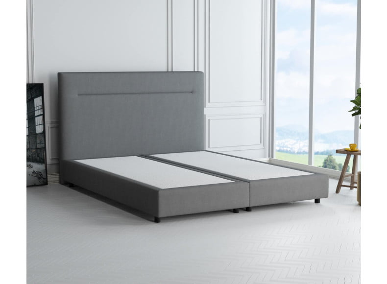 Hellgrau 5246 Tia - 20cm Box, 110cm Kopfteil, 6cm Füße