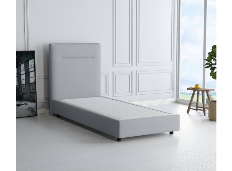 Hellgrau 5434 Loto - 20cm Box, 110cm Kopfteil, 6cm Füße