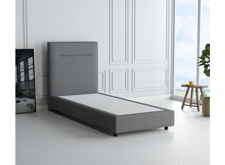 Hellgrau 5246 Tia - 20cm Box, 110cm Kopfteil, 6cm Füße