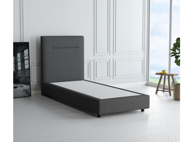 Dunkelgrau 5711 Tia - 20cm Box, 110cm Kopfteil, 6cm Füße