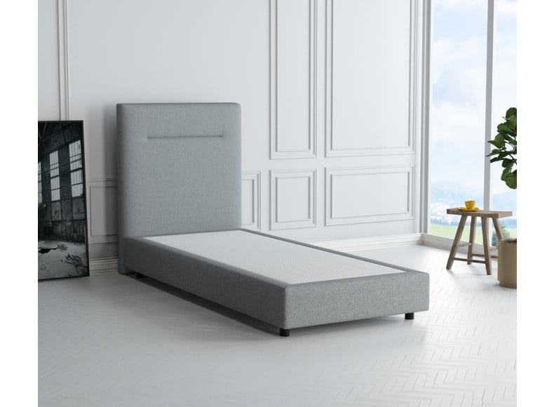 Grau 24-24 Woolyun - 20cm Box, 110cm Kopfteil, 6cm Füße