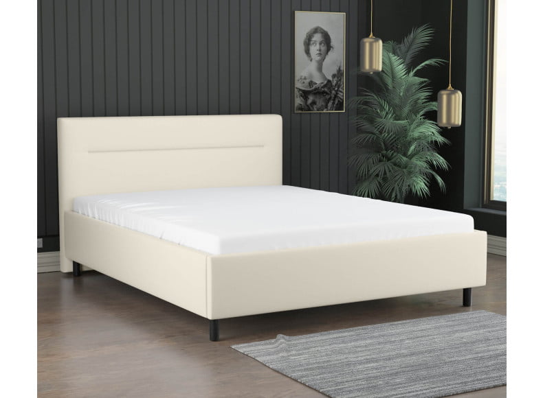 Beige 793 Loto - 30cm Rahmen,100cm Kopfteil, 12cm Füße