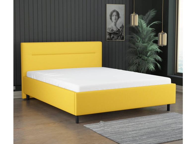 Senfgelb 5569 Tia - 30cm Rahmen,100cm Kopfteil, 12cm Füße