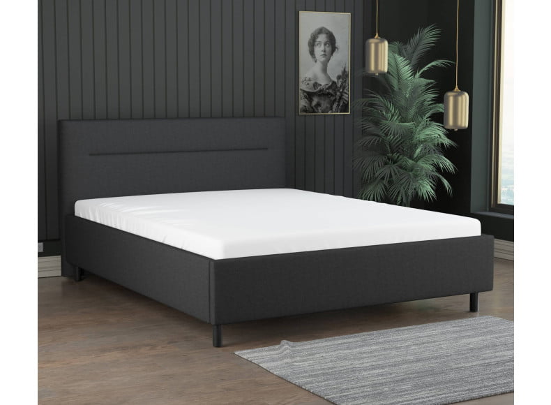 Schwarz 7006 Tia - 30cm Rahmen,100cm Kopfteil, 12cm Füße