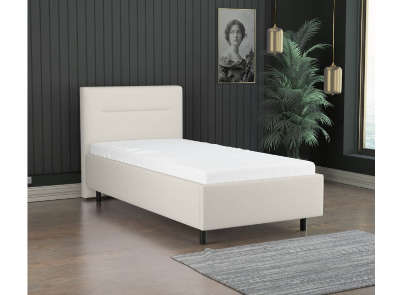 Cremeweiß 3906 Tia - 30cm Rahmen,100cm Kopfteil, 12cm Füße