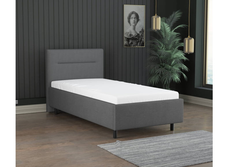 Dunkelgrau 5711 Tia - 30cm Rahmen,100cm Kopfteil, 12cm Füße