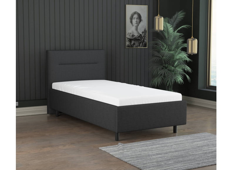 Schwarz 7006 Tia - 30cm Rahmen,100cm Kopfteil, 12cm Füße