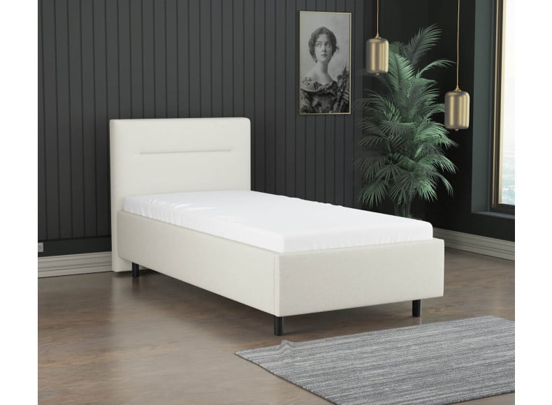 Stein 35-135 Woolyun - 30cm Rahmen,100cm Kopfteil, 12cm Füße - Polsterbett 90x210