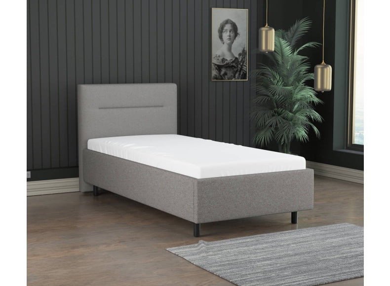 Nerz 38-38 Woolyun - 30cm Rahmen,100cm Kopfteil, 12cm Füße - Polsterbett 90x210