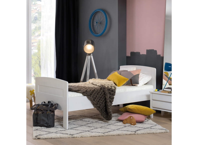 Buche weiß lackiert - Komfortbett Fünf