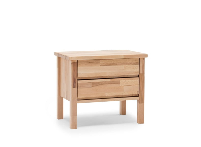 Nachttisch - 2 Schubladen - Kernbuche