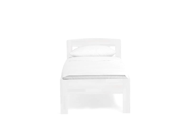 Buche weiß lackiert - Komfortbett Vier
