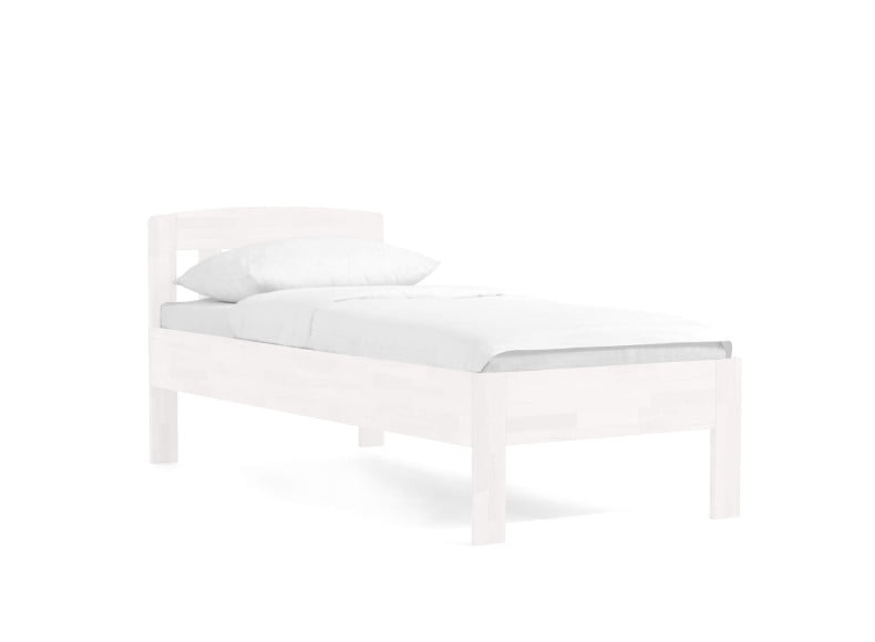 03 Buche weiß lackiert - Komfortbett Vier