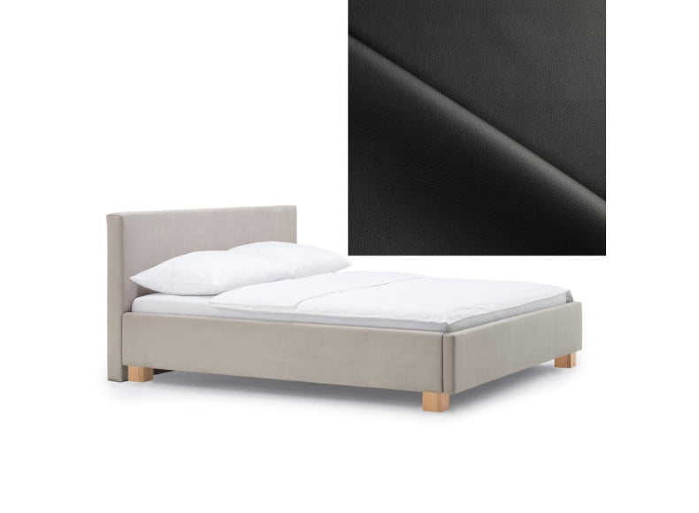 F06 Tiefschwarz Lederlook