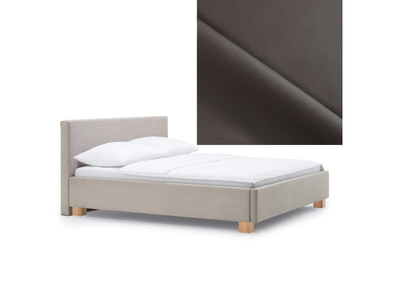 F68 Graubraun Lederlook