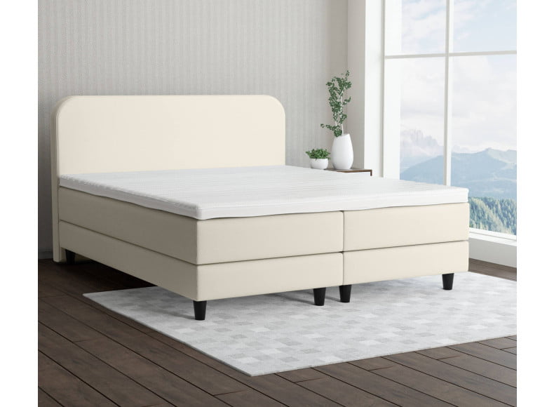 Beige 793 Loto - 15cm Box,100cm Kopfteil, 12cm Füße