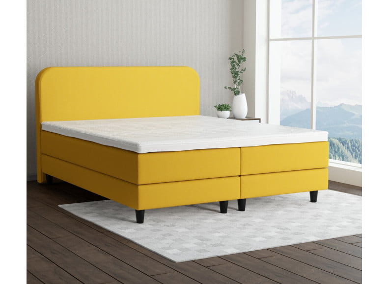 Senfgelb 5569 Tia - 15cm Box,100cm Kopfteil, 12cm Füße