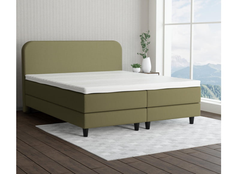 Grüngelb 9636 Tia - 15cm Box,100cm Kopfteil, 12cm Füße