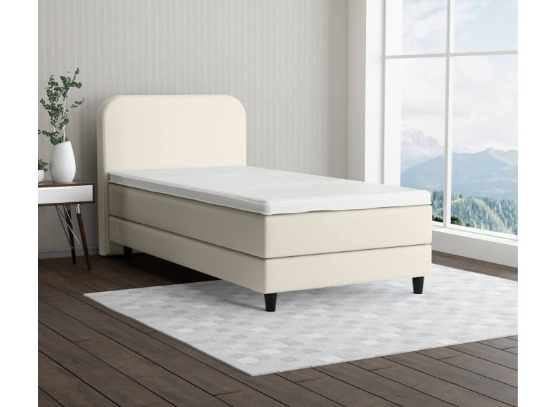Beige 793 Loto - 15cm Box,100cm Kopfteil, 12cm Füße