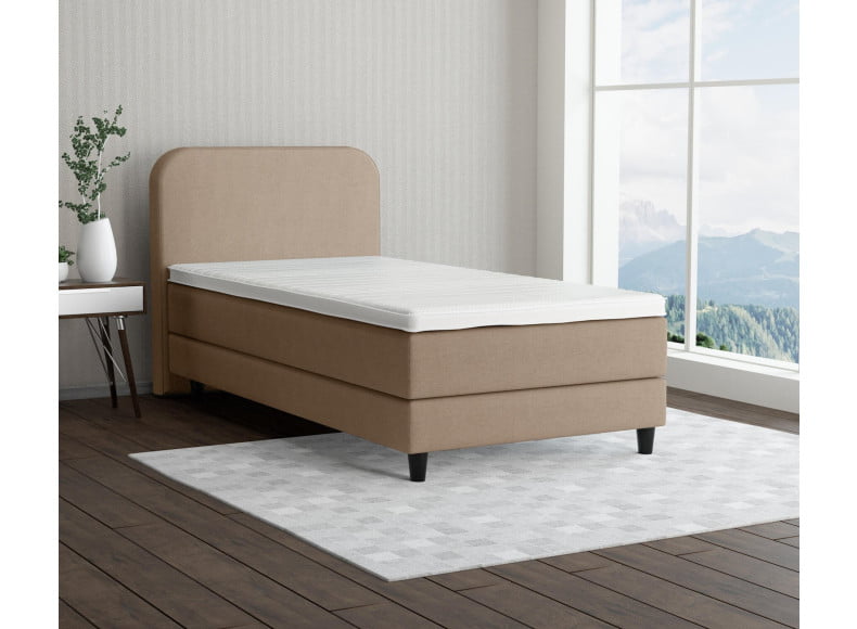 Beige 3315 Tia - 15cm Box,100cm Kopfteil, 12cm Füße